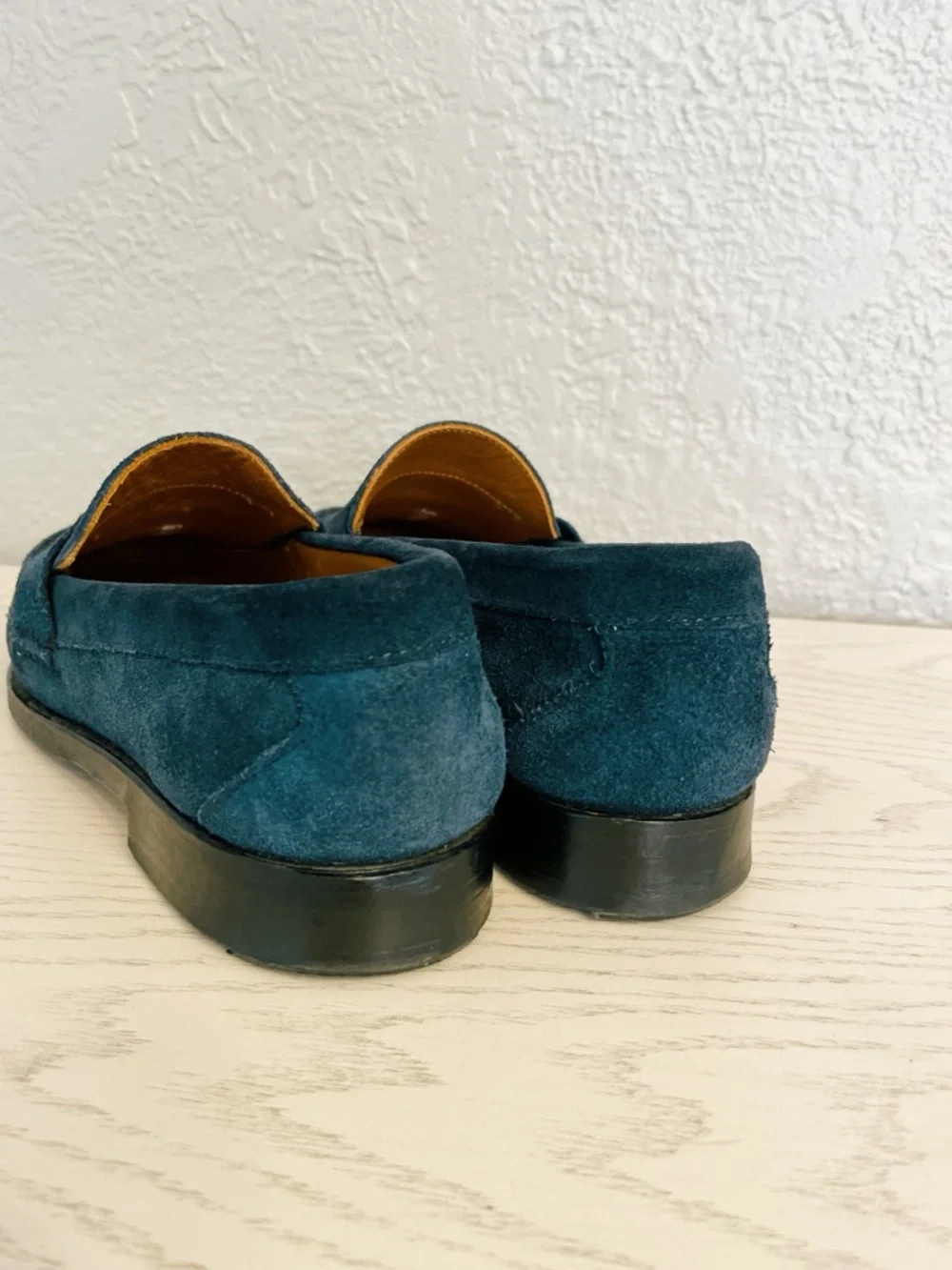 Allen Edmonds Cavanaugh Navy Suede Penny Loafers Men’s 8.5 Resoled USA Made